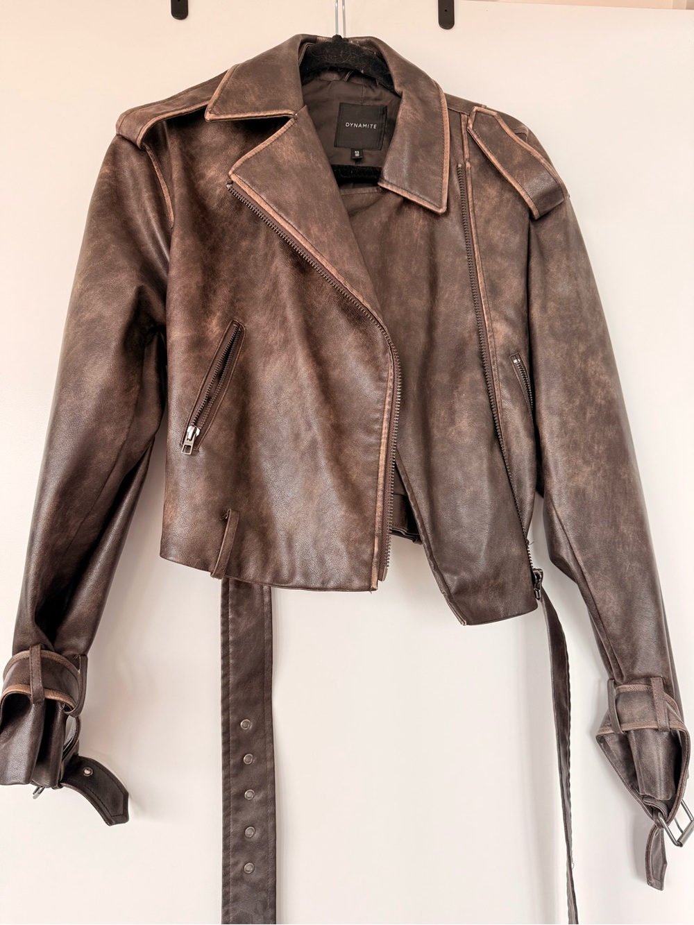 Dynamite Women's Brown Moto Jacket